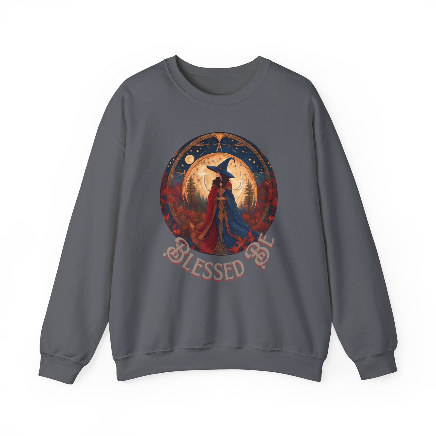 Blessed Be Holiday Sweatshirt, Cozy Christmas Gift, Unisex Crewneck, Festive Winter Apparel, Yule Celebration Clothing, Holiday Party Outfit - Divine Mystic Moons