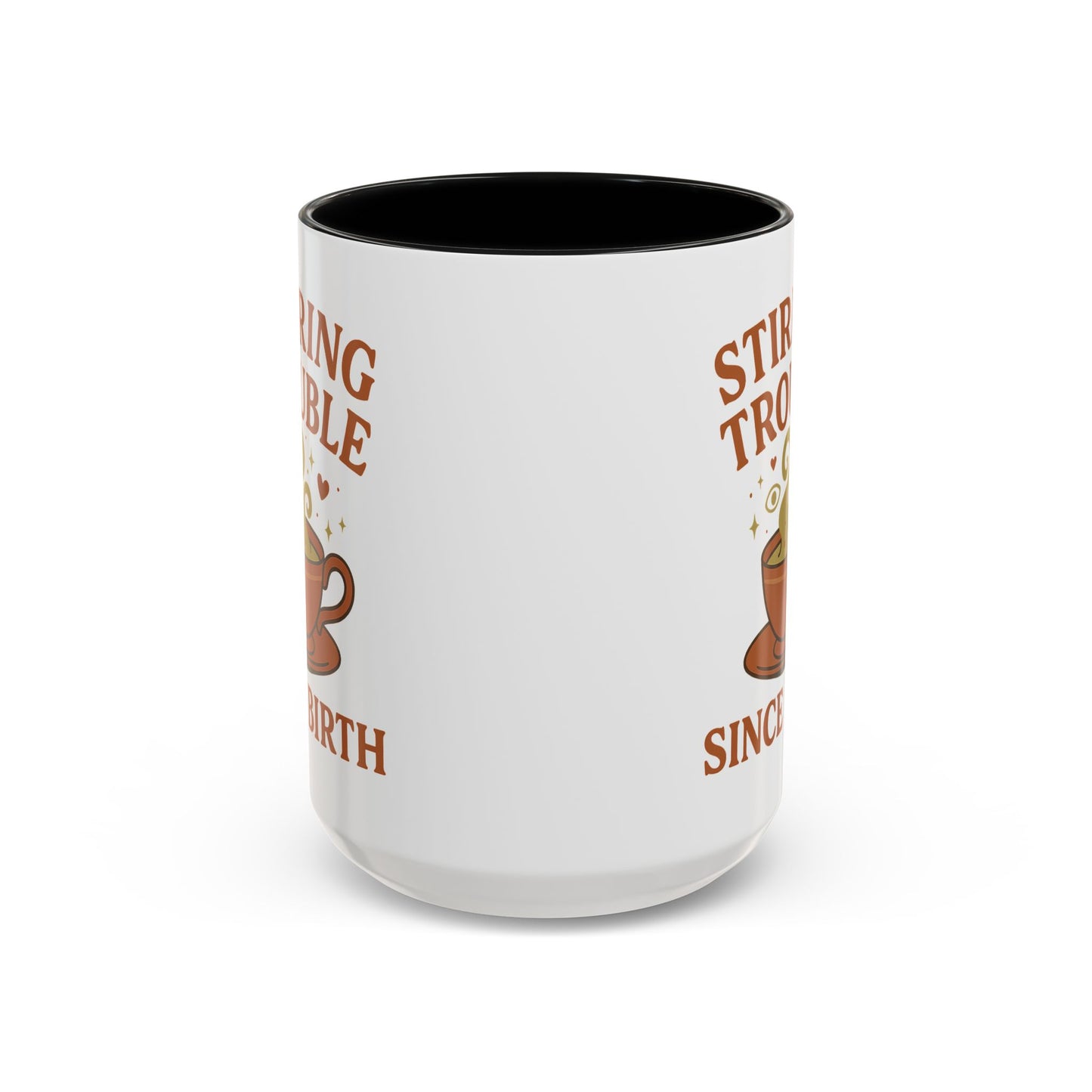Stirring Trouble Since Birth Mug | Funny Witch Mug | Whimsical Witchcore Coffee Cup | Earth Tone Aesthetic | DivineMysticMoons Gift - Divine Mystic Moons