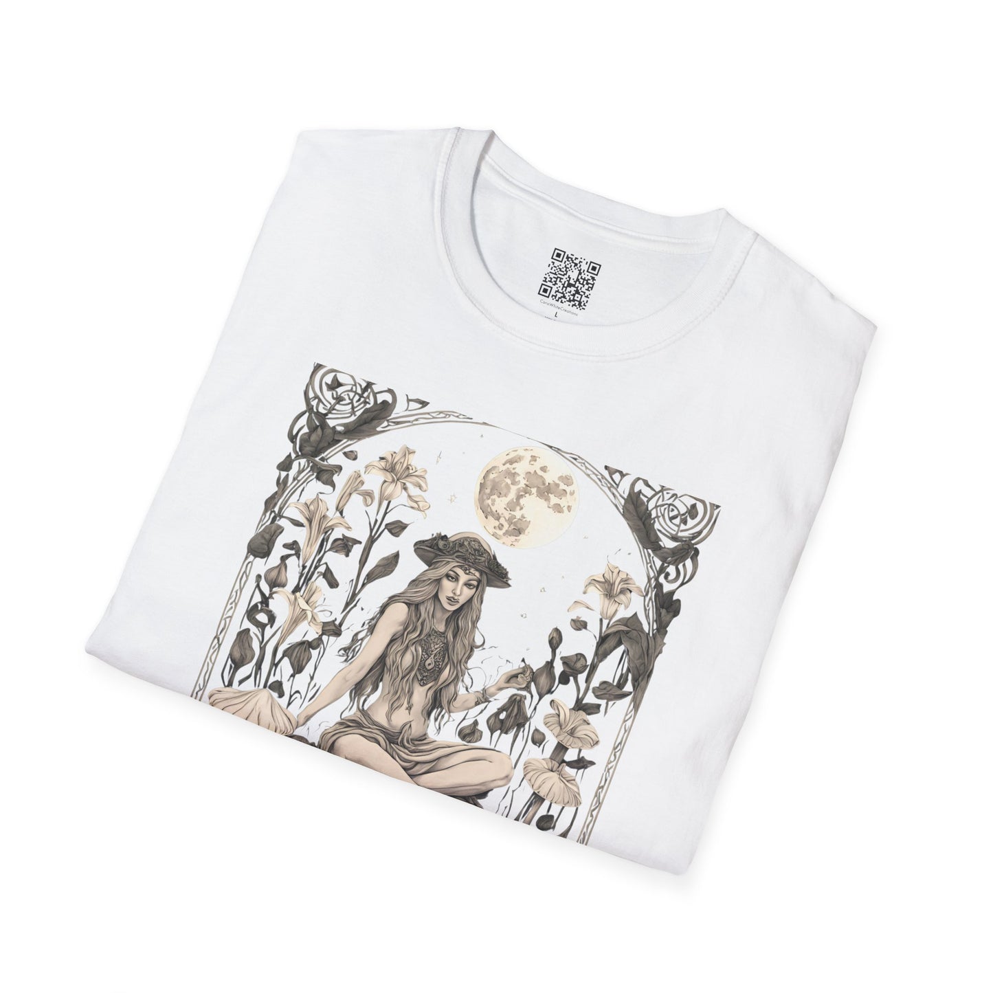 Whimsical Nature-Inspired Unisex T-Shirt, Bohemian Tee, Gift for Nature Lovers, Mushroom Design, Eco-friendly Apparel - Divine Mystic Moons
