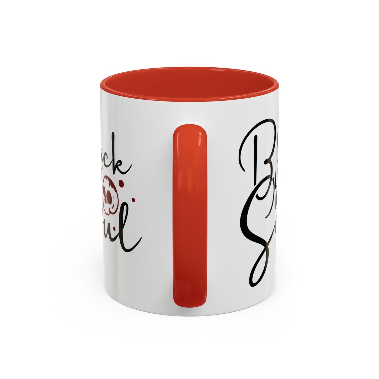 Black Like My Soul Mug – Gothic Coffee Cup, Funny Dark Humor Gift, Pink, Red, or Black Two-Tone Ceramic Mug, Alt Aesthetic Drinkware - Divine Mystic Moons
