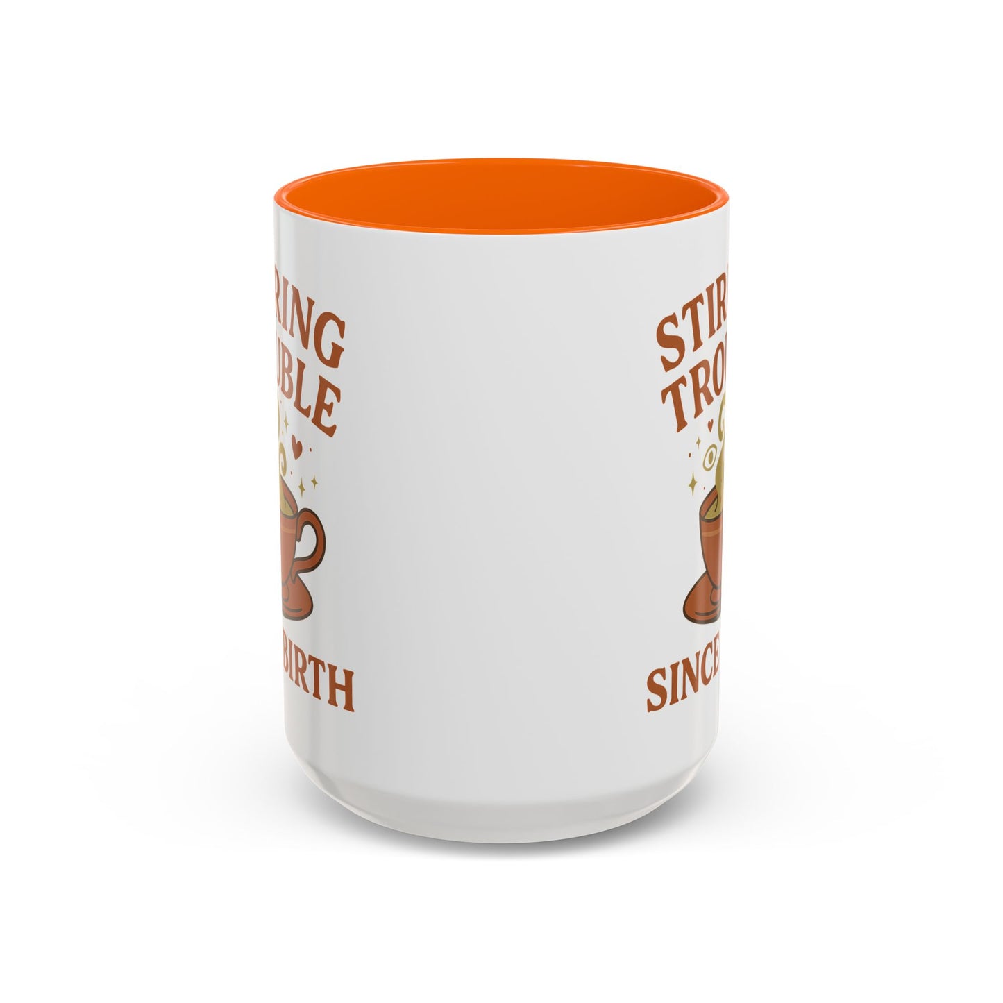 Stirring Trouble Since Birth Mug | Funny Witch Mug | Whimsical Witchcore Coffee Cup | Earth Tone Aesthetic | DivineMysticMoons Gift - Divine Mystic Moons