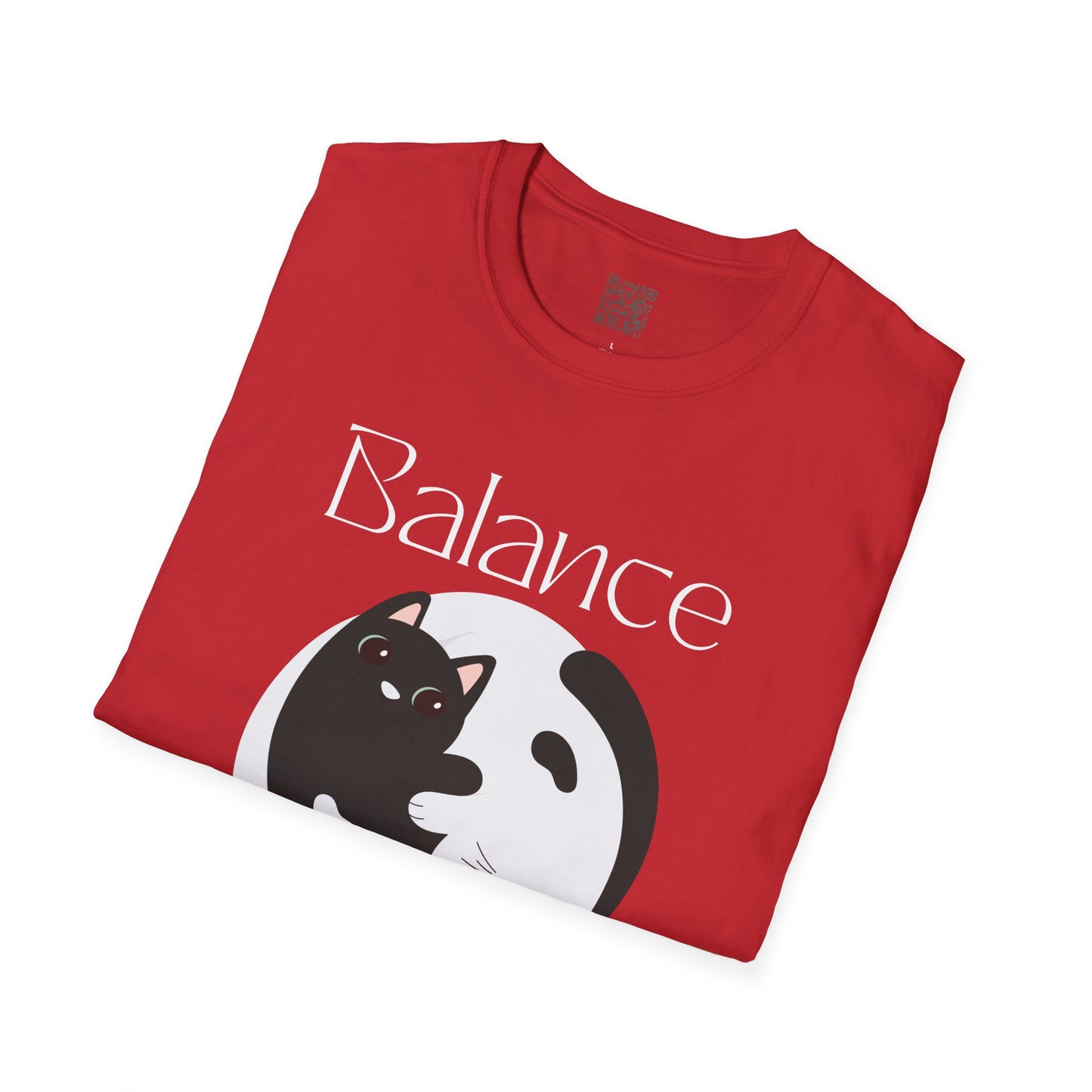 Balance Cats Unisex T-Shirt, Cat Lover Gift, Balance Shirt, Animal Tee, Cute Pet T-Shirt, Zen Style - Divine Mystic Moons