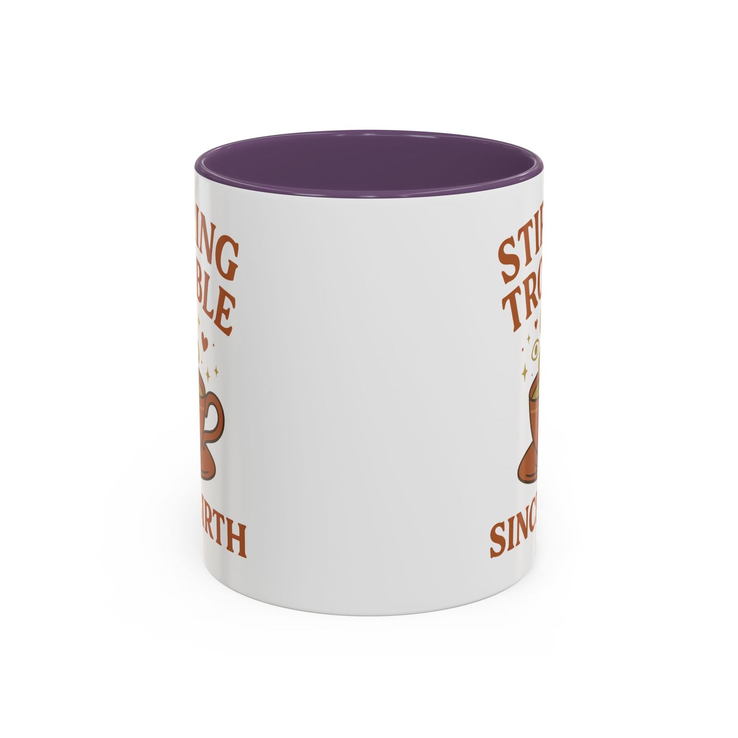 Stirring Trouble Since Birth Mug | Funny Witch Mug | Whimsical Witchcore Coffee Cup | Earth Tone Aesthetic | DivineMysticMoons Gift - Divine Mystic Moons