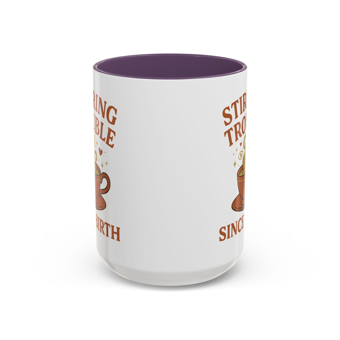 Stirring Trouble Since Birth Mug | Funny Witch Mug | Whimsical Witchcore Coffee Cup | Earth Tone Aesthetic | DivineMysticMoons Gift - Divine Mystic Moons