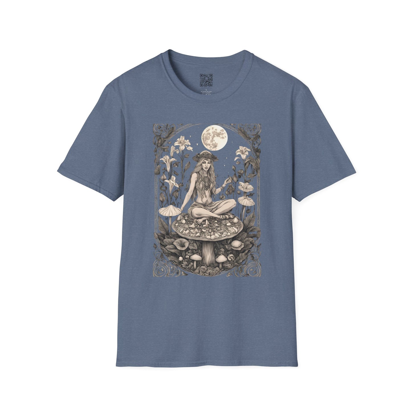 Whimsical Nature-Inspired Unisex T-Shirt, Bohemian Tee, Gift for Nature Lovers, Mushroom Design, Eco-friendly Apparel - Divine Mystic Moons