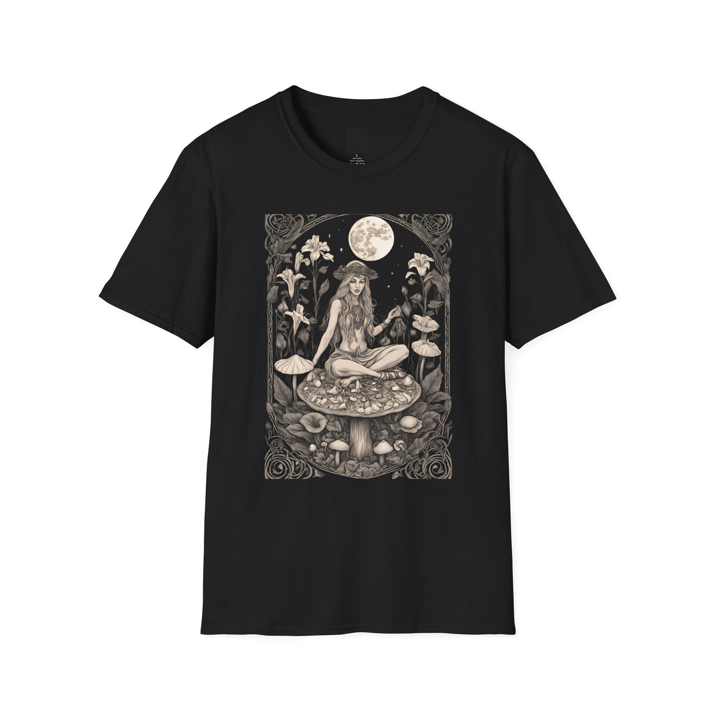 Whimsical Nature-Inspired Unisex T-Shirt, Bohemian Tee, Gift for Nature Lovers, Mushroom Design, Eco-friendly Apparel - Divine Mystic Moons