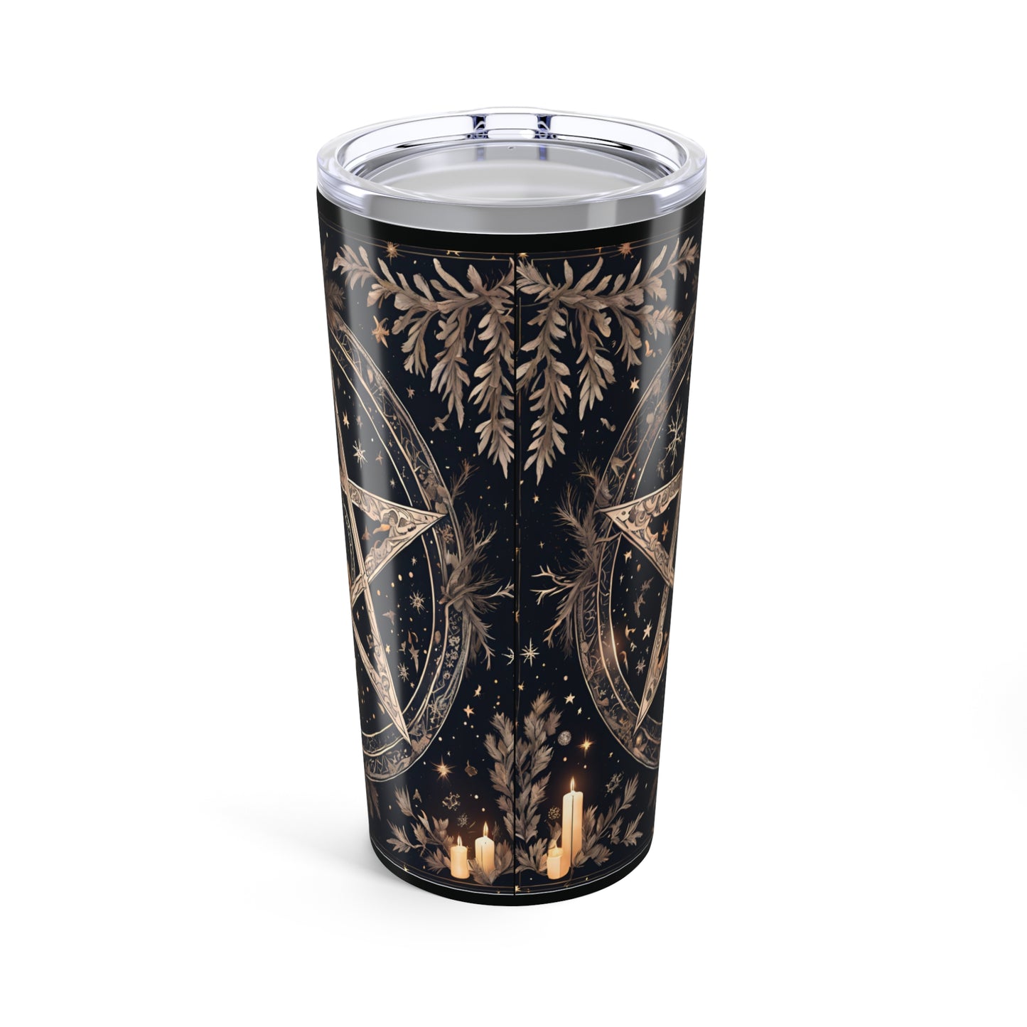 Elemental Flame Pentacle Tumbler – 20oz of Witchy Power Perfect for Witchy Vibes, Gift for Nature Lovers, Coffee or Tea
