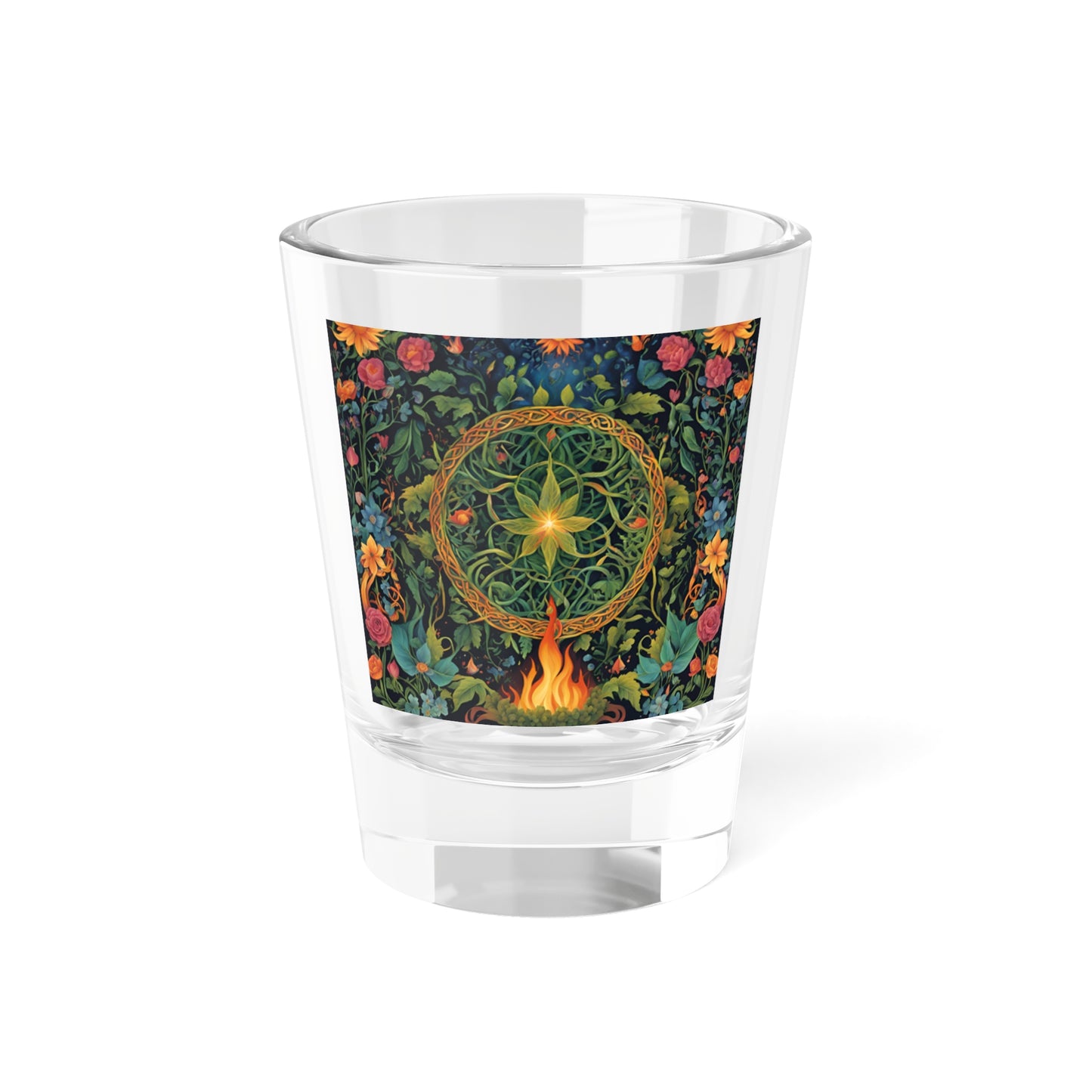 Sacred Grove Flame Shot Glass – 1.5oz of Nature’s Spirit Shot Glass, Perfect for Celebrations, Garden Parties, Home Bars