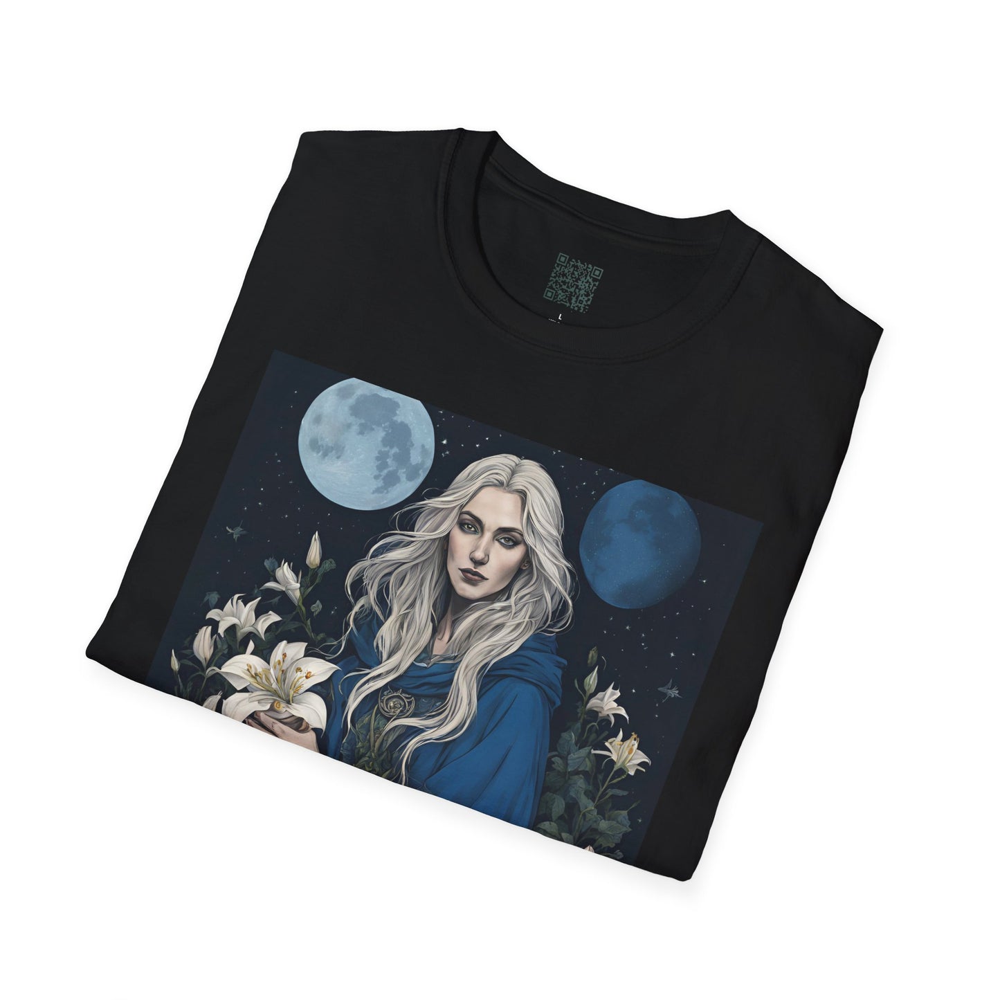 Mystical Moon Goddess T-Shirt, Celestial Art Tee, Witchy Fashion, Gift for Her, Witchy Aesthetic, Occult Apparel - Divine Mystic Moons