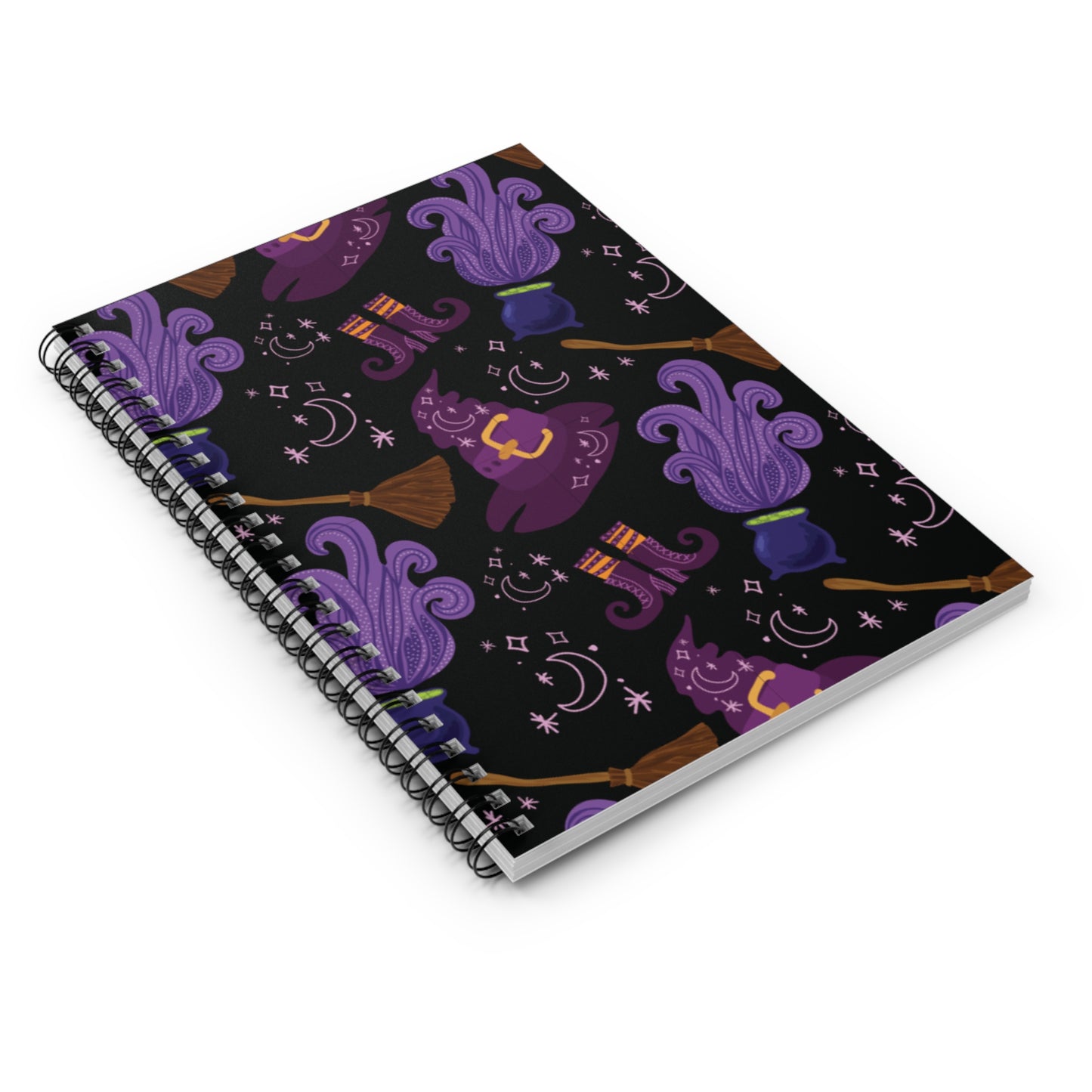 Whimsical Witch Spiral Notebook - Perfect for Halloween, Journaling, Planning, or Note-Taking, Gift for Witches, Students, Witchy Vibes - Divine Mystic Moons