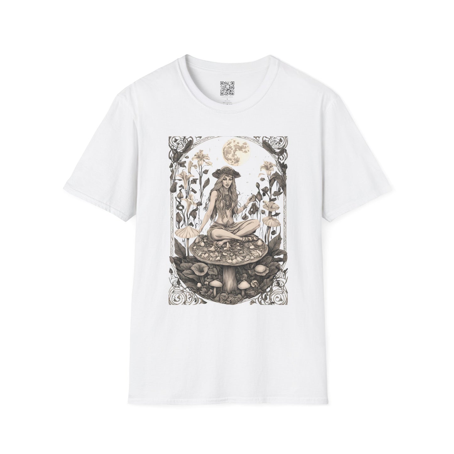 Whimsical Nature-Inspired Unisex T-Shirt, Bohemian Tee, Gift for Nature Lovers, Mushroom Design, Eco-friendly Apparel - Divine Mystic Moons