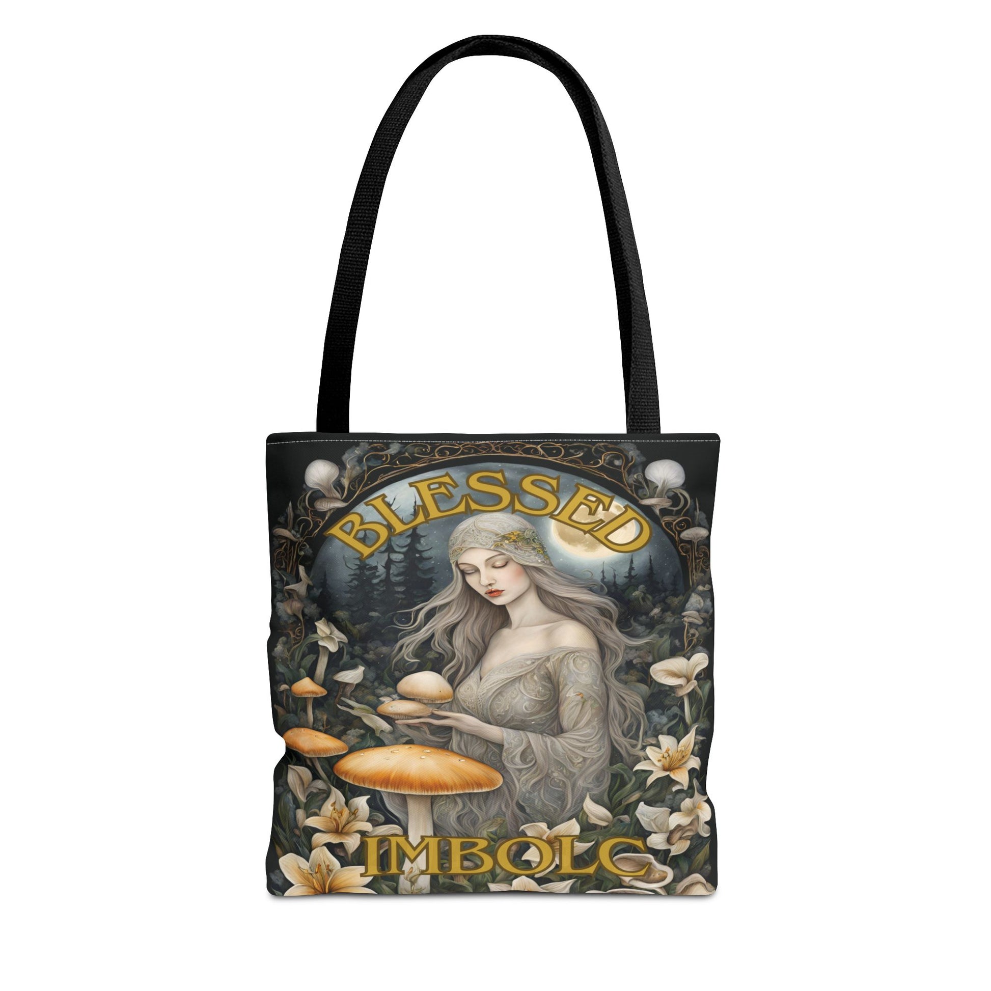 Imbolc Blessed Tote Bag | Witchy Eco-Friendly Carrier, Gardening Bag, Holiday Gift, Spiritual Tote, Adjustable Straps - Divine Mystic Moons