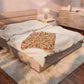 Lughnasadh Wheat & Corn Dolly Velveteen Plush Blanket – Lightweight Lammas Harvest Throw