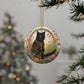 Black Cat & Wildflower Garden Ornament