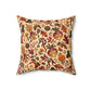 Samhain Turnip Lantern Faux Suede Pillow – Witchy Autumn Harvest Decor