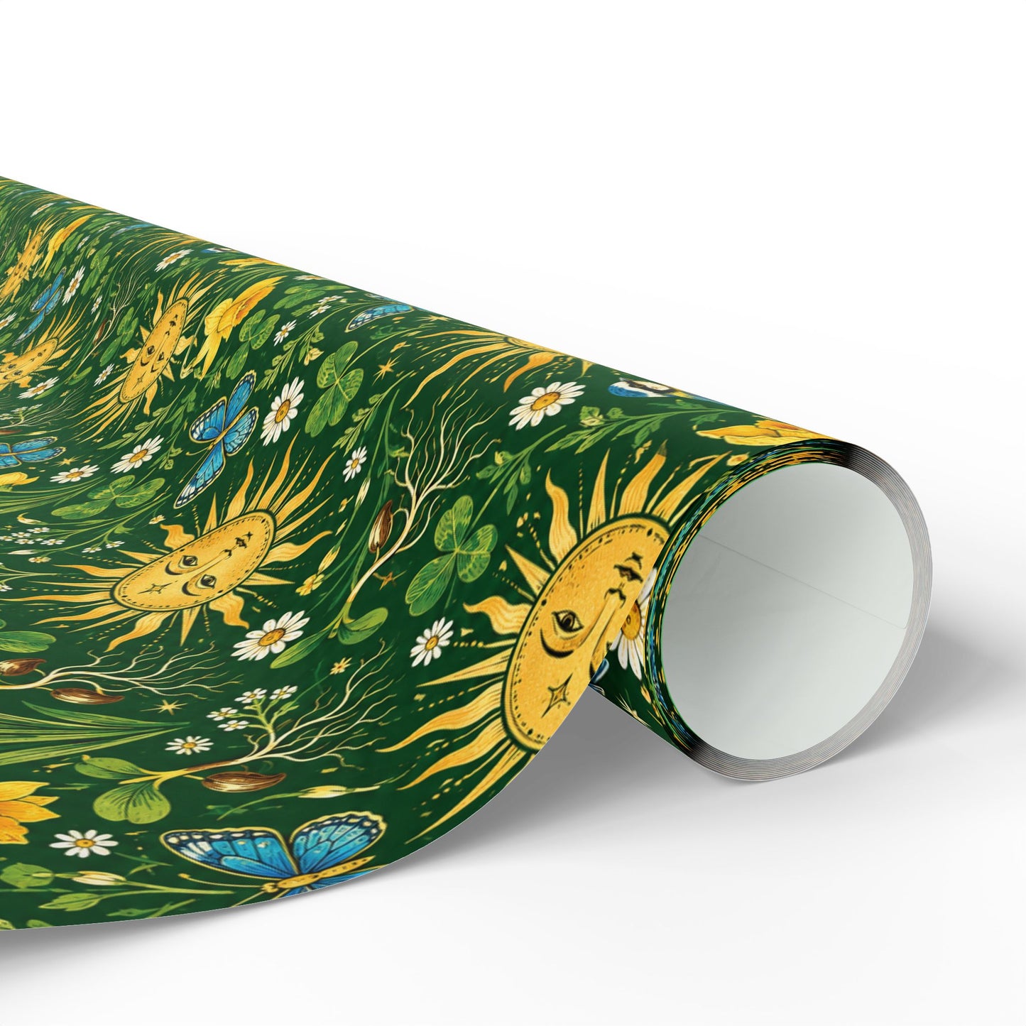 Ostara Golden Sun & Spring Meadow Wrapping Paper