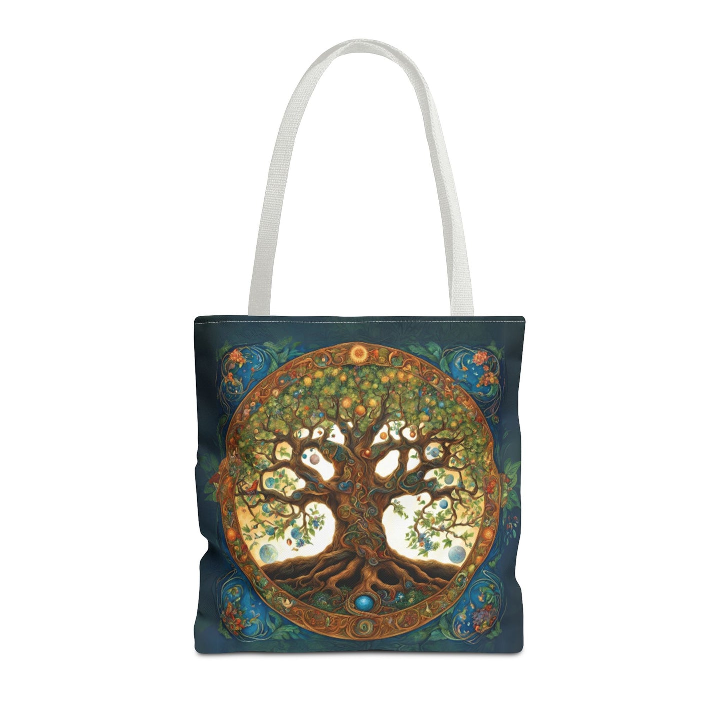 Tree of Life Witches Tote Bag - Witchy Witchcraft Wicca Eco-Friendly Shopper, Spell Book Accessories, Halloween Gift, Reusable - Divine Mystic Moons