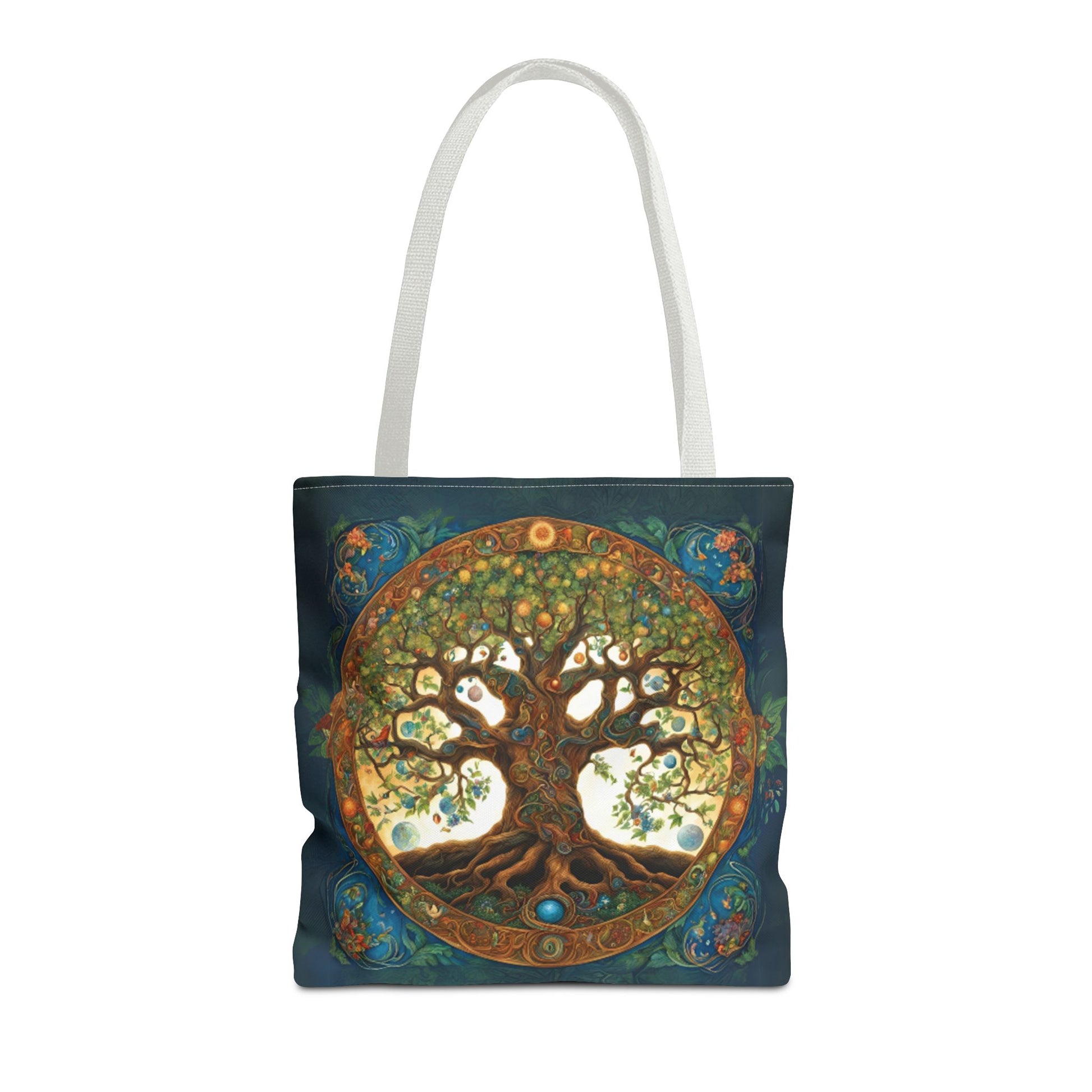 Tree of Life Witches Tote Bag - Witchy Witchcraft Wicca Eco-Friendly Shopper, Spell Book Accessories, Halloween Gift, Reusable - Divine Mystic Moons