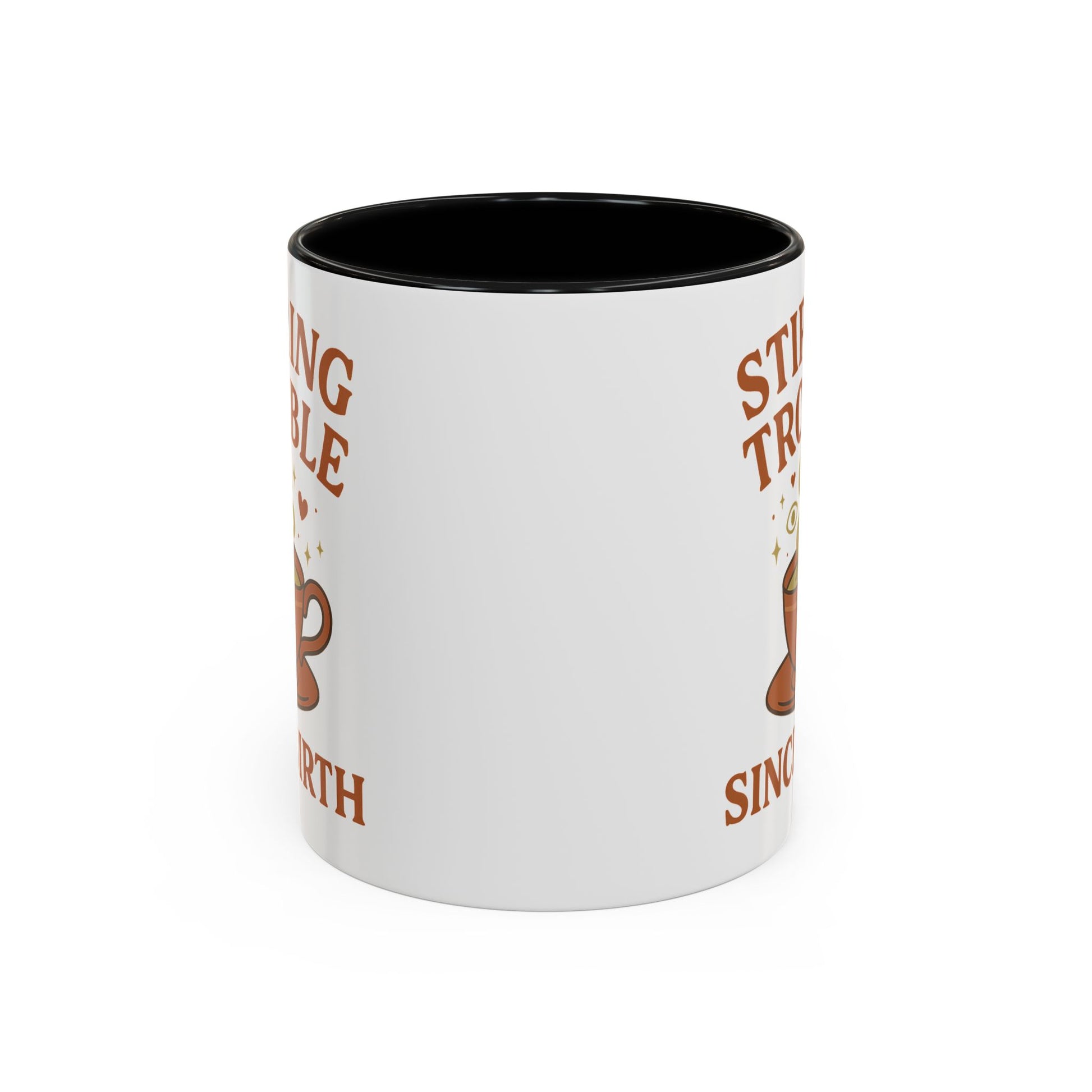 Stirring Trouble Since Birth Mug | Funny Witch Mug | Whimsical Witchcore Coffee Cup | Earth Tone Aesthetic | DivineMysticMoons Gift - Divine Mystic Moons