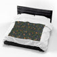 Beltane Fairy & Dragonfly Velveteen Plush Throw | Lightweight Enchanted Woodland Blanket