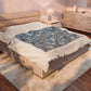 Winter Woodland Hare Velveteen Plush Blanket – Lightweight Blue Yule Throw - Divine Mystic Moons