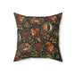 Mabon Squirrel & Hedgehog Faux Suede Pillow – Autumn Woodland Sun & Moon Decor - Divine Mystic Moons