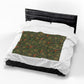 Imbolc Brigid’s Cross Velveteen Plush Blanket – Lightweight Celtic Stag Throw