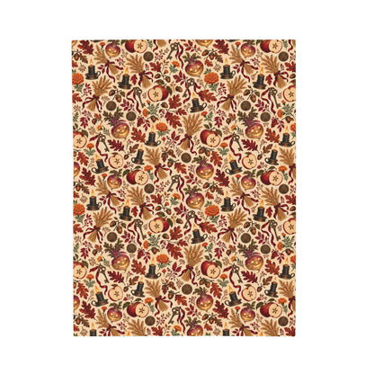 Samhain Turnip Lantern Velveteen Plush Blanket – Lightweight Autumn Harvest Throw - Divine Mystic Moons