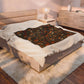 Mabon Squirrel & Hedgehog Velveteen Plush Blanket – Lightweight Autumn Woodland Throw