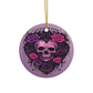 Purple Skull and Roses Holiday Ornament Alter Decor Home Decoration (1pc, 3pcs, 5pcs, 10pcs) - Divine Mystic Moons