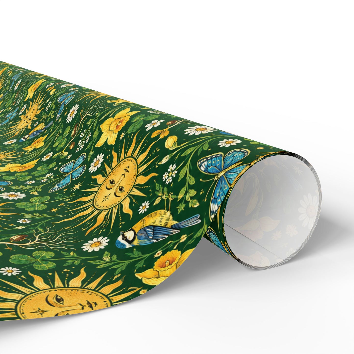 Ostara Golden Sun & Spring Meadow Wrapping Paper