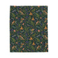Beltane Fairy & Dragonfly Velveteen Plush Throw | Lightweight Enchanted Woodland Blanket