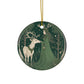 Yule Witch in Earthly Greens, Yule Tree Decor, Holiday Ornament, Pagan Gift, Winter Solstice Decoration, Wiccan - Divine Mystic Moons