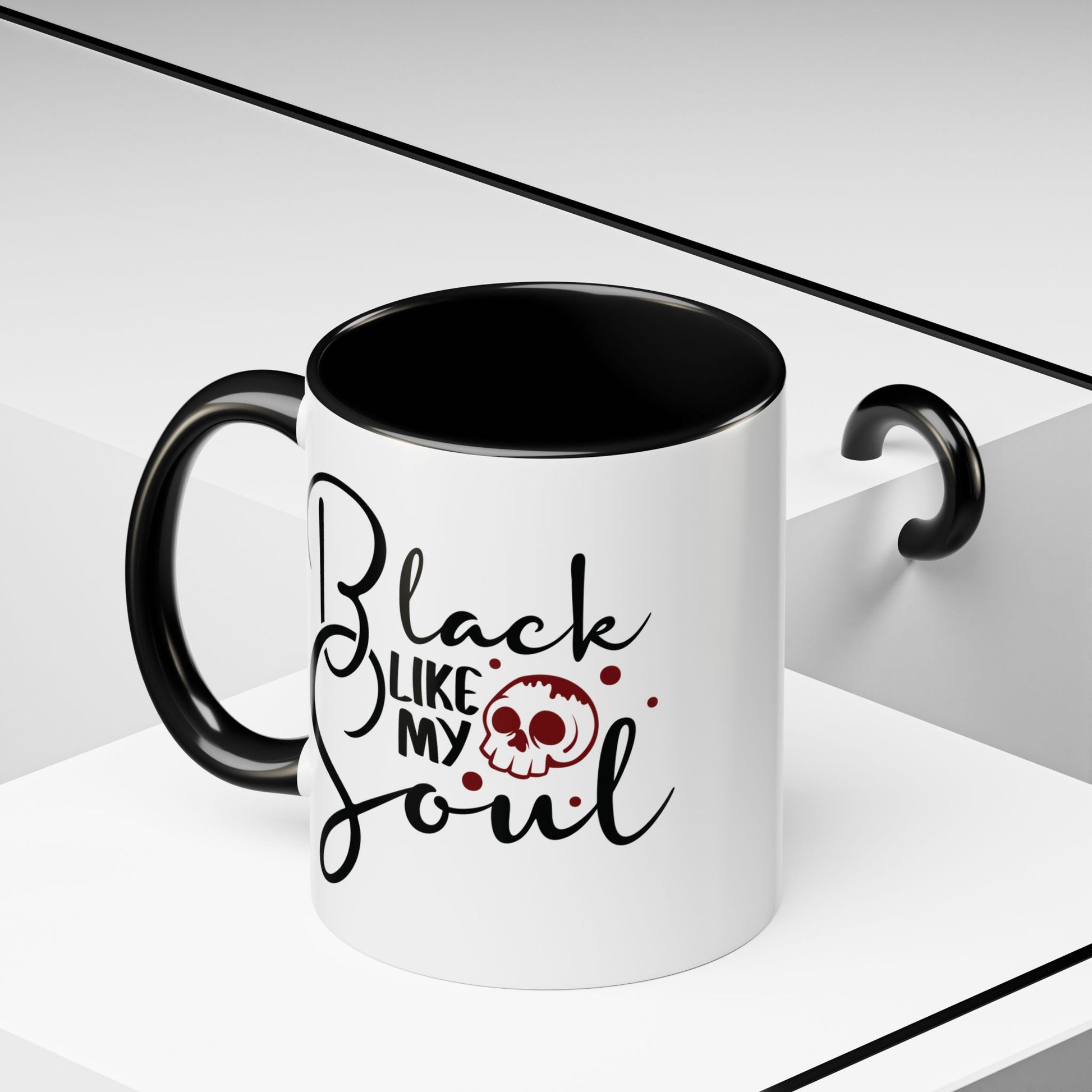 Gothic Coffee Mug, Perfect Gift for Dark Aesthetic Lovers, Unique Kitchen Decor, Halloween or Everyday Use, Black Like My Soul - Divine Mystic Moons