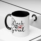 Gothic Coffee Mug, Perfect Gift for Dark Aesthetic Lovers, Unique Kitchen Decor, Halloween or Everyday Use, Black Like My Soul - Divine Mystic Moons