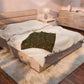 Imbolc Brigid’s Cross Velveteen Plush Blanket – Lightweight Celtic Stag Throw