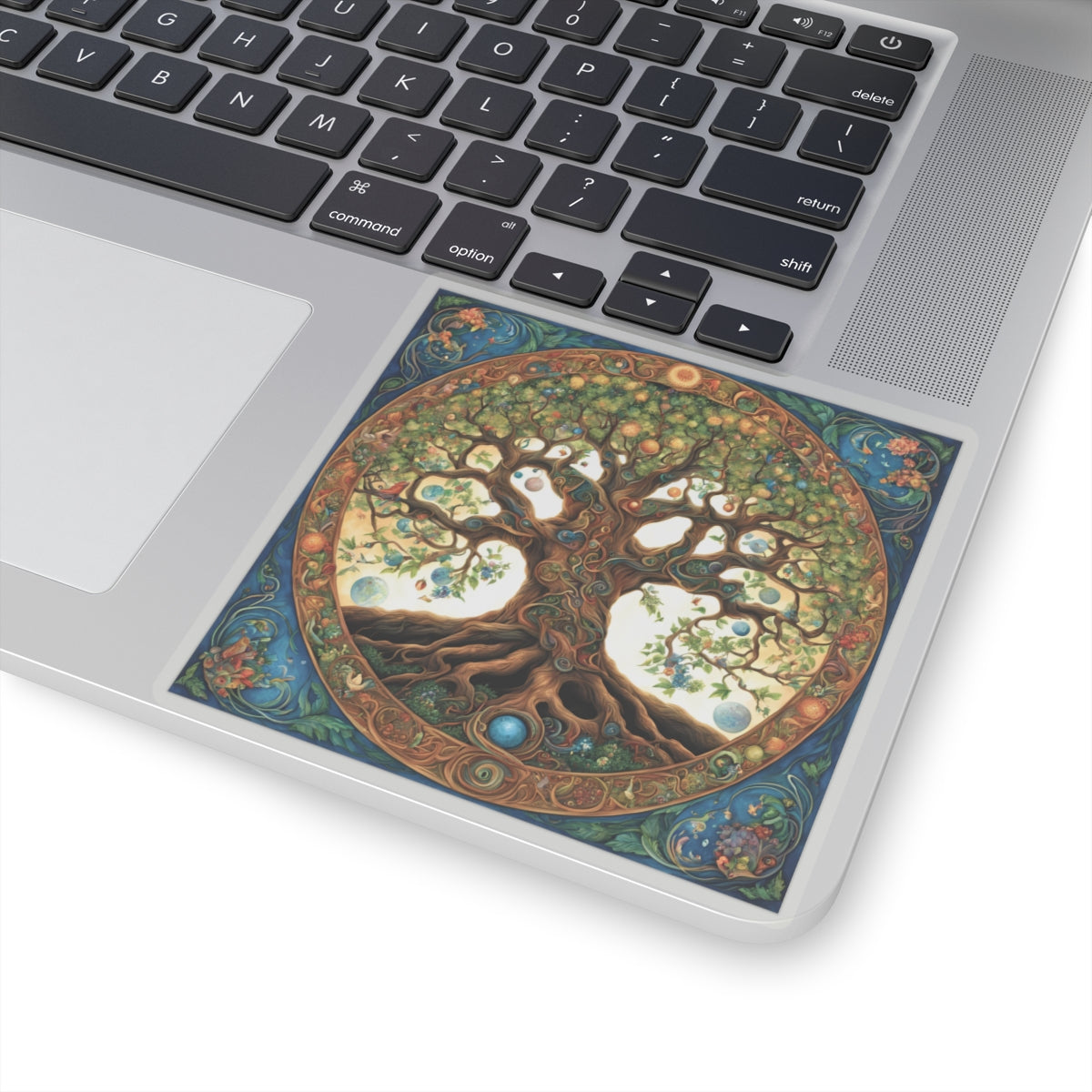 Tree of Life Kiss-Cut Stickers, Pagan Wiccan Sticker, Nature Inspired Decor, Laptop Decal, Spiritual Gift - Divine Mystic Moons
