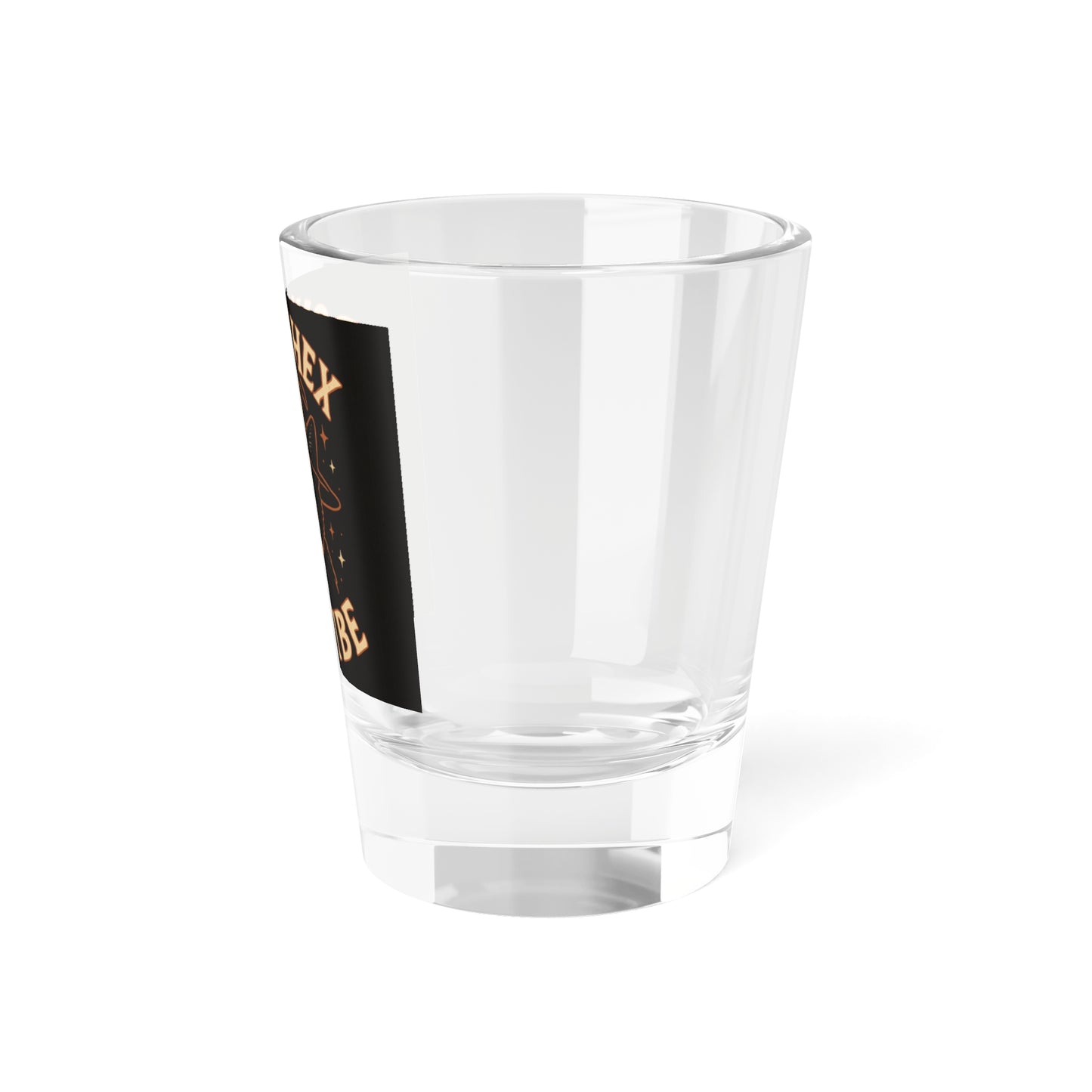 Dont Hex My Vibe Shot Glass Witchy Black Cat Barware, Spooky Halloween Gift, Gothic Drinkware, Kawaii Witch Kitchen Decor - Divine Mystic Moons