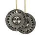 Monochrome Sun Face Celestial Ornament