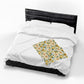 Litha Sunflower & Lemon Velveteen Plush Throw | Lightweight Summer Solstice Blanket