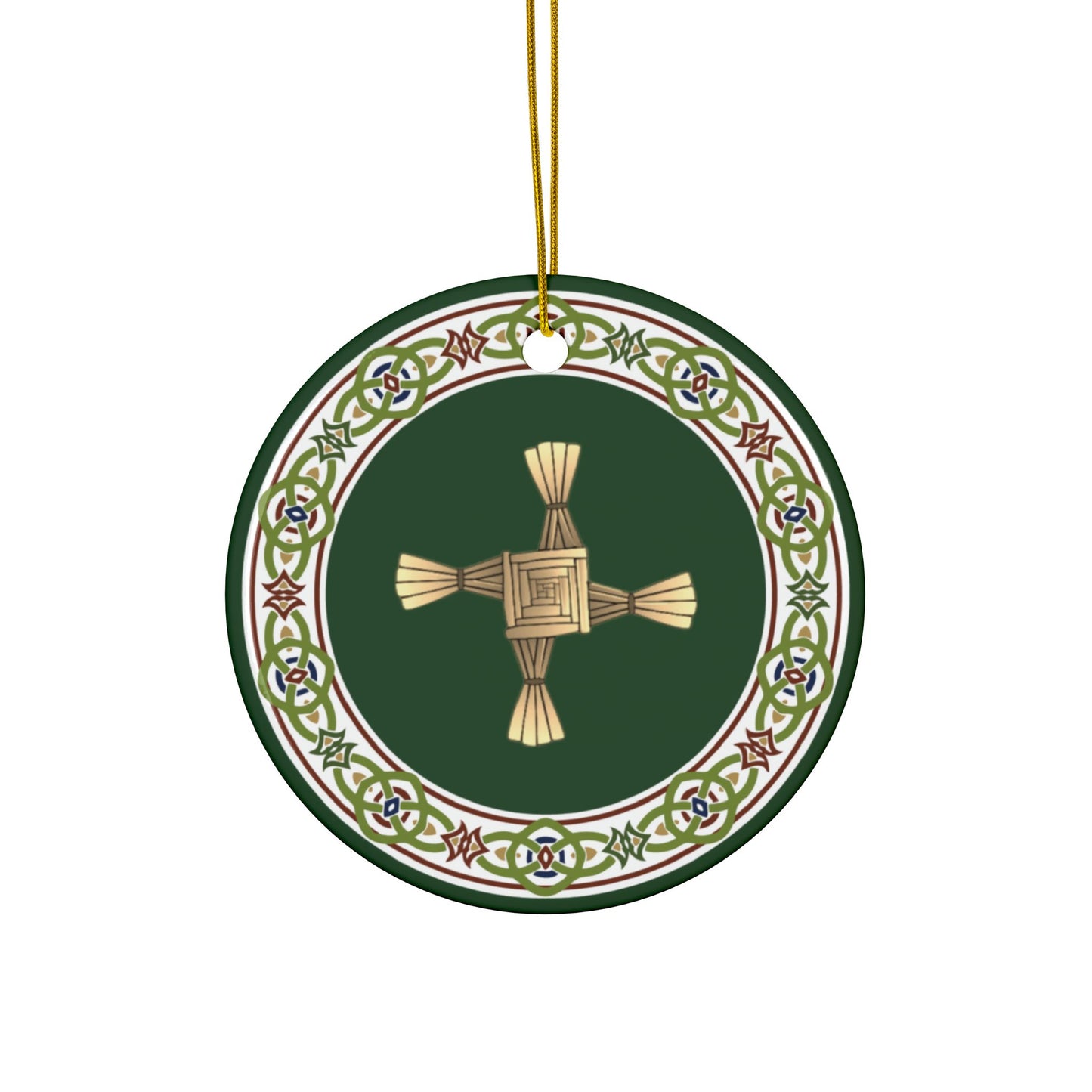 Brigid’s Cross & Celtic Knotwork Imbolc Ornament