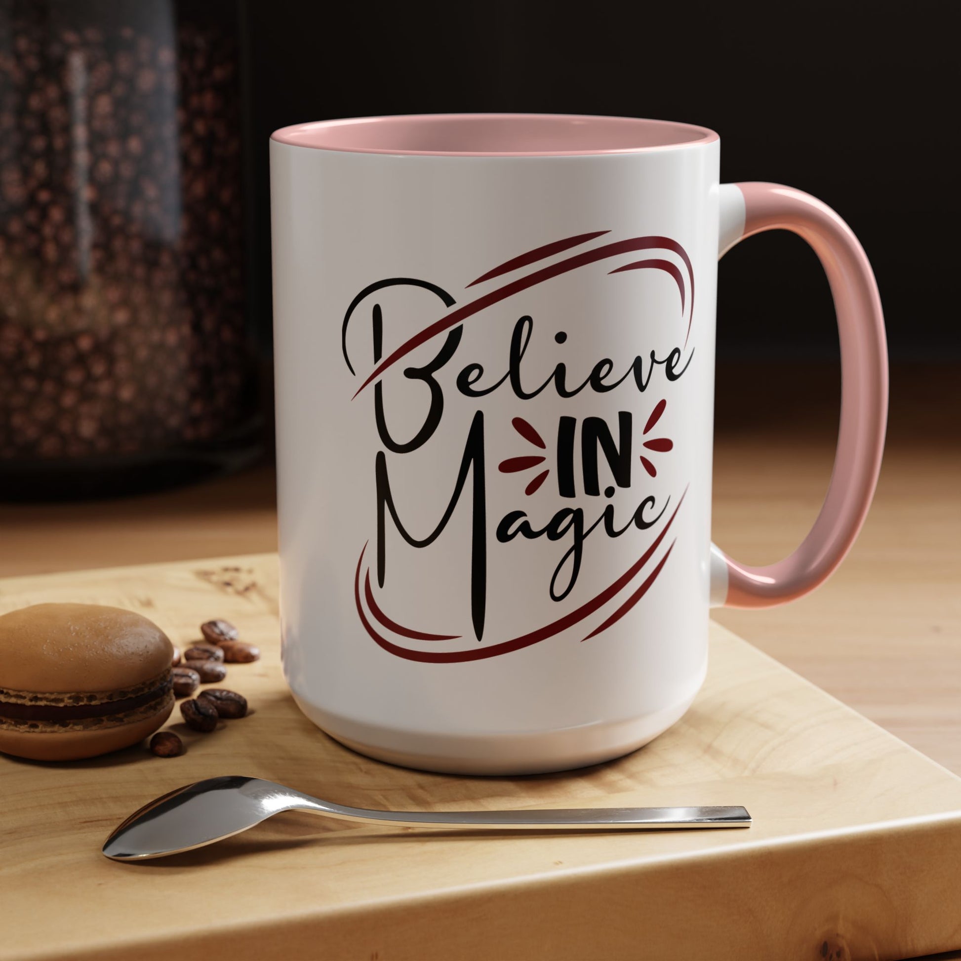 Believe in Magic Coffee Mug, Motivational Mug, Inspirational Gift, Unique Drinking Mug, Coffee Lover's Gift - Divine Mystic Moons