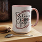 Believe in Magic Coffee Mug, Motivational Mug, Inspirational Gift, Unique Drinking Mug, Coffee Lover's Gift - Divine Mystic Moons
