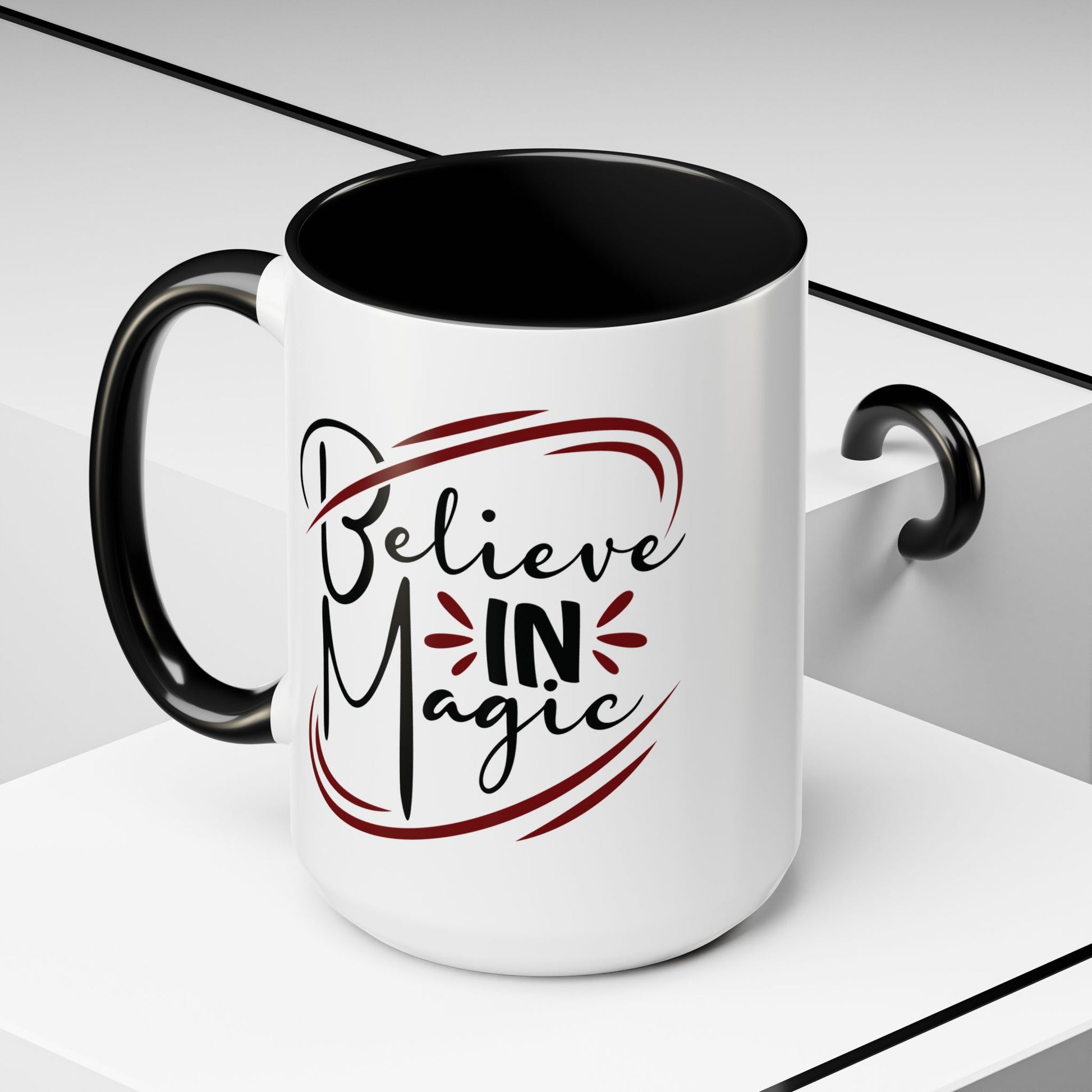 Believe in Magic Coffee Mug, Motivational Mug, Inspirational Gift, Unique Drinking Mug, Coffee Lover's Gift - Divine Mystic Moons