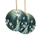 Moon Maiden & White Lily Enchanted Forest Ornament
