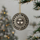 Monochrome Sun Face Celestial Ornament