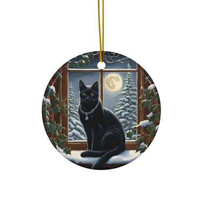 Black Cat Whimsical Ornaments Perfect for Holidays, Gift Giving, Home Decor, Tree Decorations, or Pet Lovers! - Divine Mystic Moons