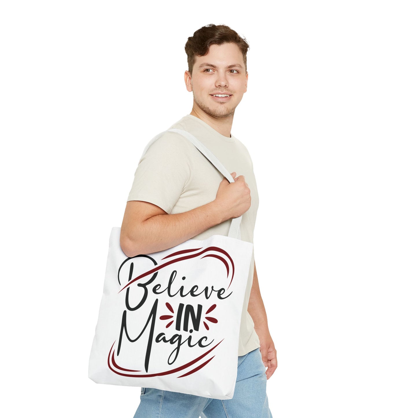 Believe in Magic Tote Bag | Inspirational Tote, Gift for Dreamers, Everyday Carry, Eco-Friendly Bag, Magic Lovers - Divine Mystic Moons