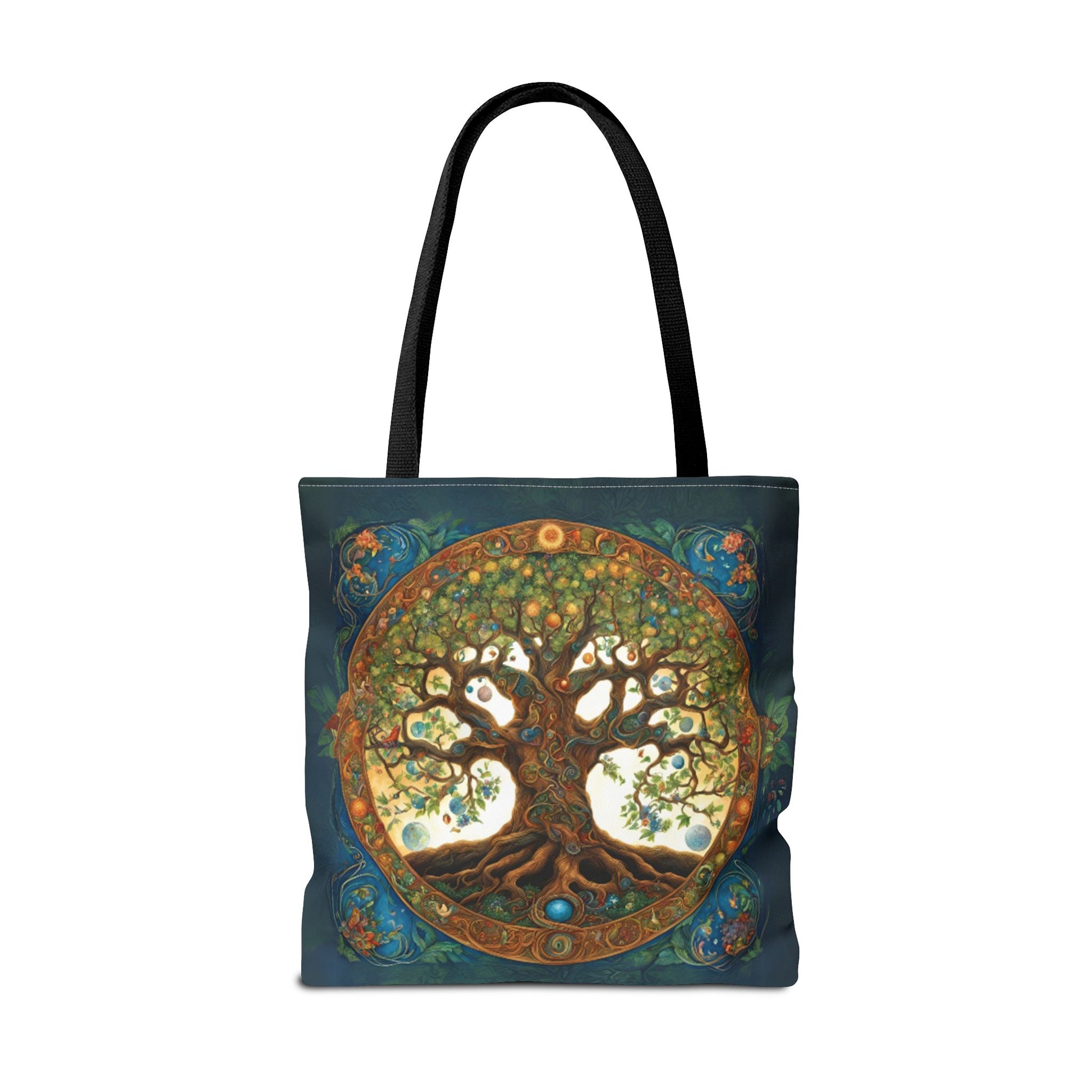 Tree of Life Witches Tote Bag - Witchy Witchcraft Wicca Eco-Friendly Shopper, Spell Book Accessories, Halloween Gift, Reusable - Divine Mystic Moons