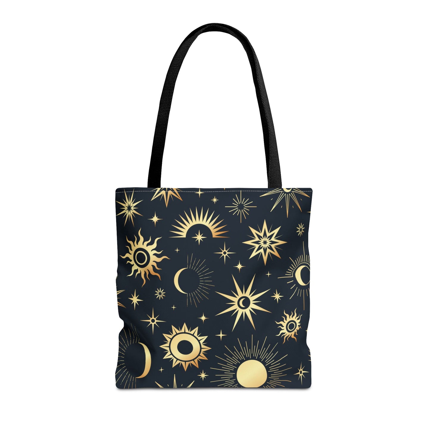 Celestial Tote Bag, Starry Sky Beach Bag, Astrology Shopping Tote, Cosmic Gift for Astronomers, Lunar Print Market Tote - Divine Mystic Moons